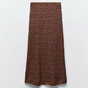 ZARA Brown Knit long Skirt